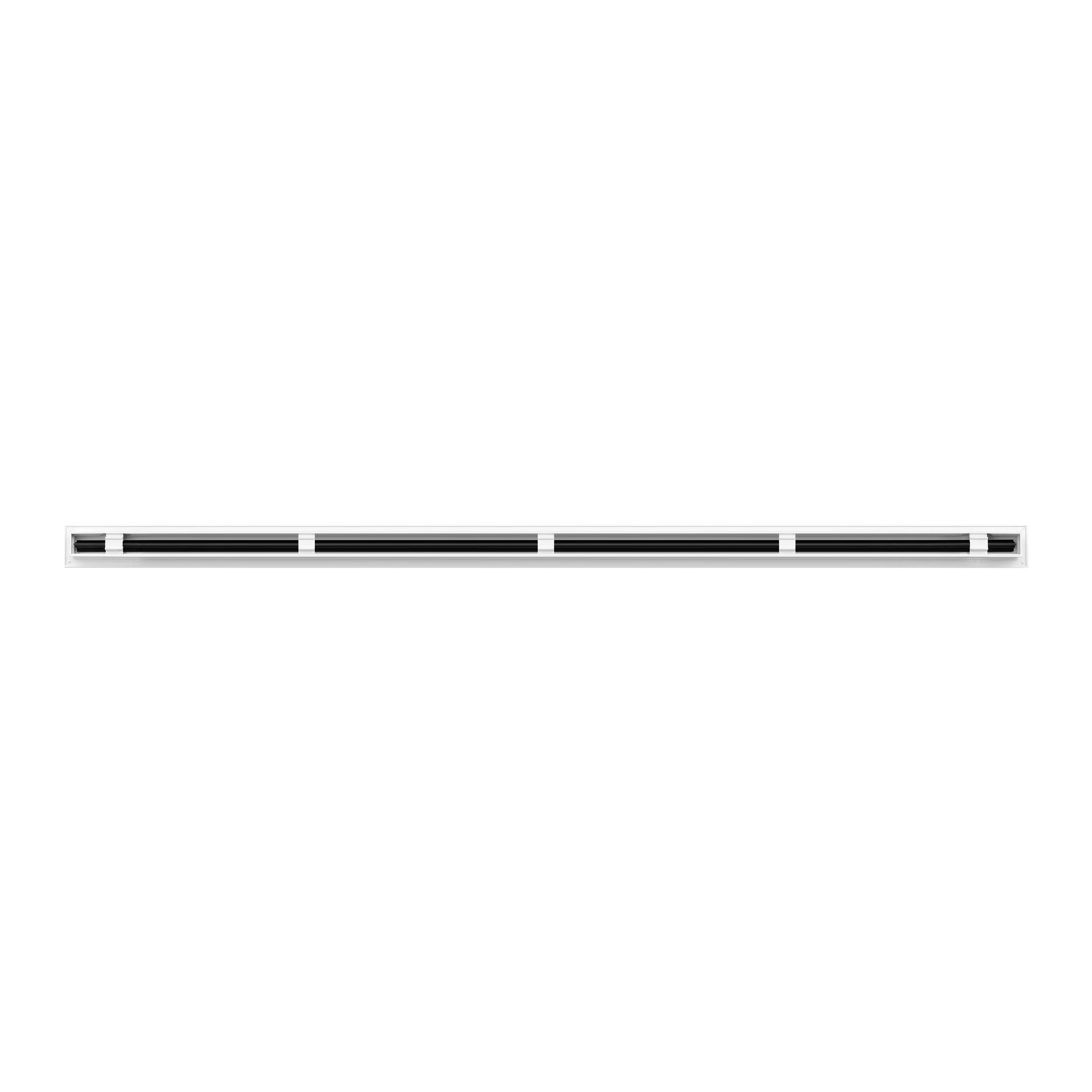 Back of 60 Inch 1 Slot Linear Air Vent Cover White - 60 Inch 1 Slot Linear Diffuser White - Texas Buildmart