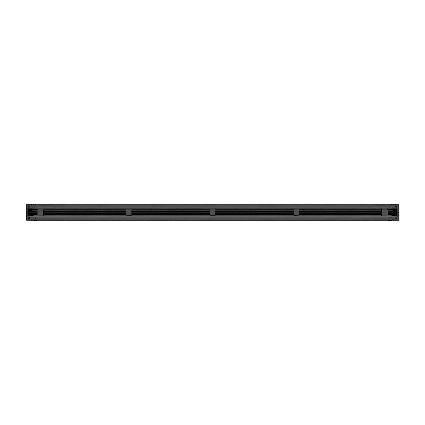 Back of 60 Inch 1 slot Linear Air Vent Cover Black - 60 Inch 1 slot Linear Diffuser Black - Texas Buildmart