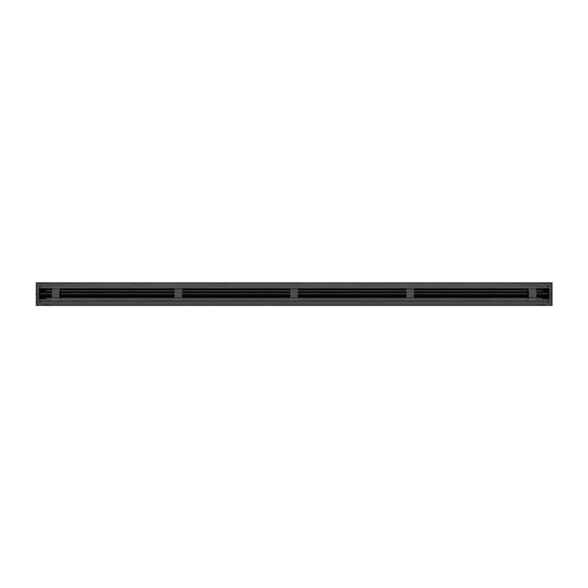 Back of 60 Inch 1 slot Linear Air Vent Cover Black - 60 Inch 1 slot Linear Diffuser Black - Texas Buildmart