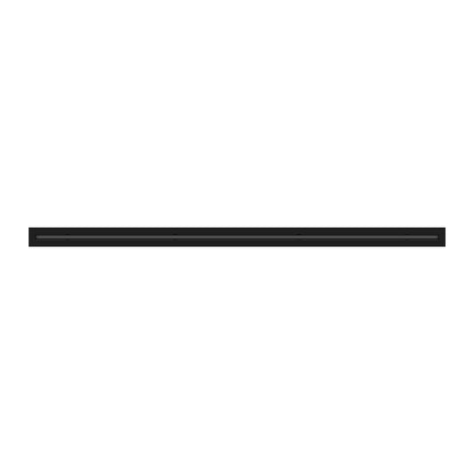 Front of 60 Inch 1 Slot Linear Air Vent Cover Black - 60 Inch 1 Slot Linear Diffuser Black - Texas Buildmart