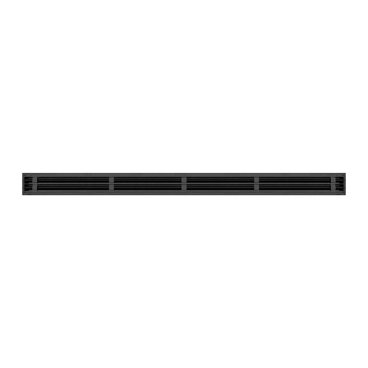 Back of 60 Inch 2 slot Linear Air Vent Cover Black - 60 Inch 2 slot Linear Diffuser Black - Texas Buildmart