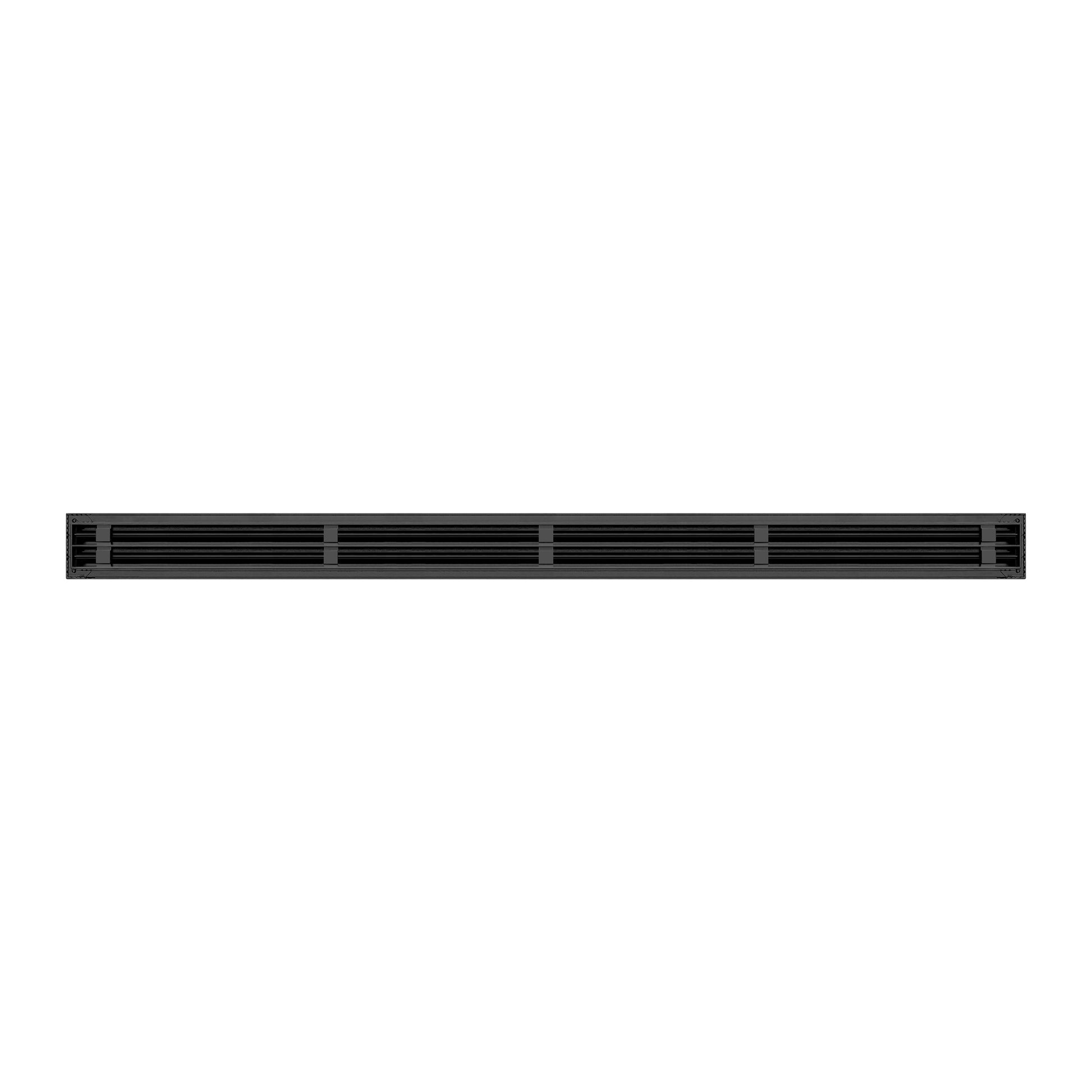 Back of 60 Inch 2 slot Linear Air Vent Cover Black - 60 Inch 2 slot Linear Diffuser Black - Texas Buildmart