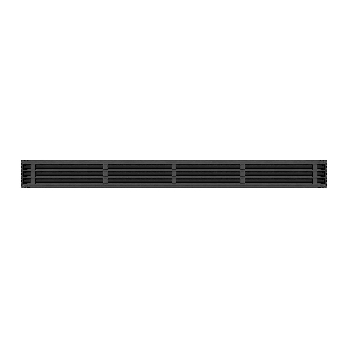 Side of 60 Inch 3 slot Linear Air Vent Cover Black - 60 Inch 3 slot Linear Diffuser Black - Texas Buildmart