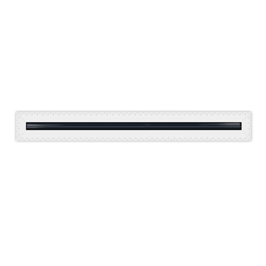 BUILDMART - 60" MUD-IN Linear Slot Diffuser - 1 Slot - Air Vent Cover - Drywall MUD IN White Air Vent - MUD Linear Slot Diffuser - Register Grille for Ceiling and Walls - Texas Buildmart