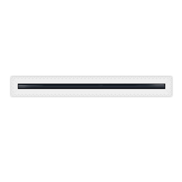 BUILDMART - 60" MUD-IN Linear Slot Diffuser - 1 Slot - Air Vent Cover - Drywall MUD IN White Air Vent - MUD Linear Slot Diffuser - Register Grille for Ceiling and Walls - Texas Buildmart