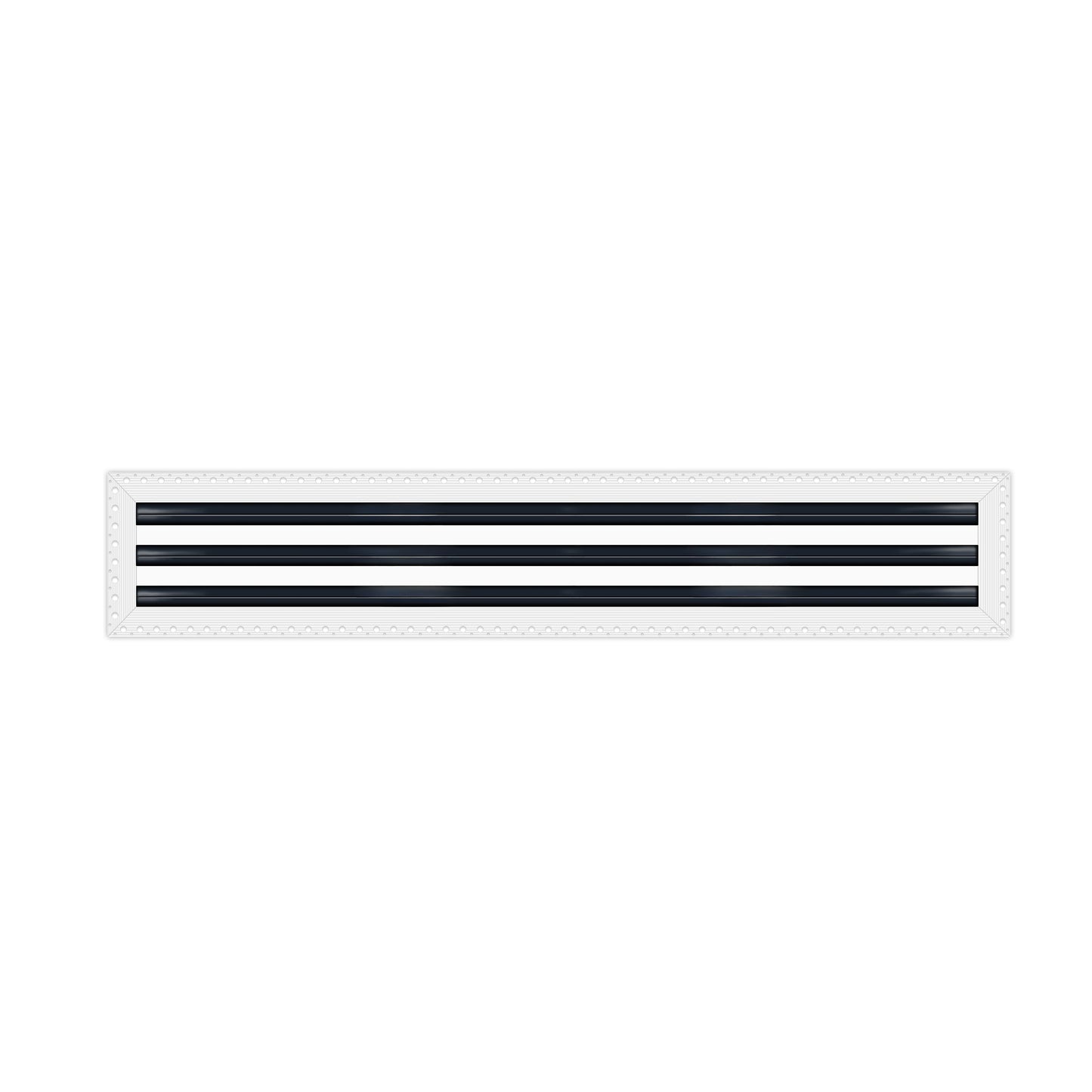 BUILDMART - 60" MUD-IN Linear Slot Diffuser - 3 Slot - Air Vent Cover - Drywall MUD IN White Air Vent - MUD Linear Slot Diffuser - Register Grille for Ceiling and Walls - Texas Buildmart