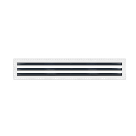 BUILDMART - 60" MUD-IN Linear Slot Diffuser - 3 Slot - Air Vent Cover - Drywall MUD IN White Air Vent - MUD Linear Slot Diffuser - Register Grille for Ceiling and Walls - Texas Buildmart
