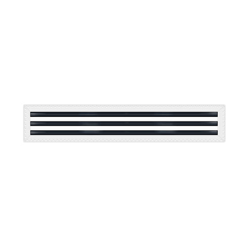 BUILDMART - 60" Linear Slot Diffuser - 3 Slot - Mud In Air Vent Cover - Drywall Mud-in White Air Vent - Mud Linear Slot Diffuser - Register Grille for Ceiling and Walls - Texas Buildmart