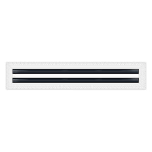 BUILDMART - 60" MUD-IN Linear Slot Diffuser - 2 Slot - Air Vent Cover - Drywall MUD IN White Air Vent - MUD Linear Slot Diffuser - Register Grille for Ceiling and Walls - Texas Buildmart