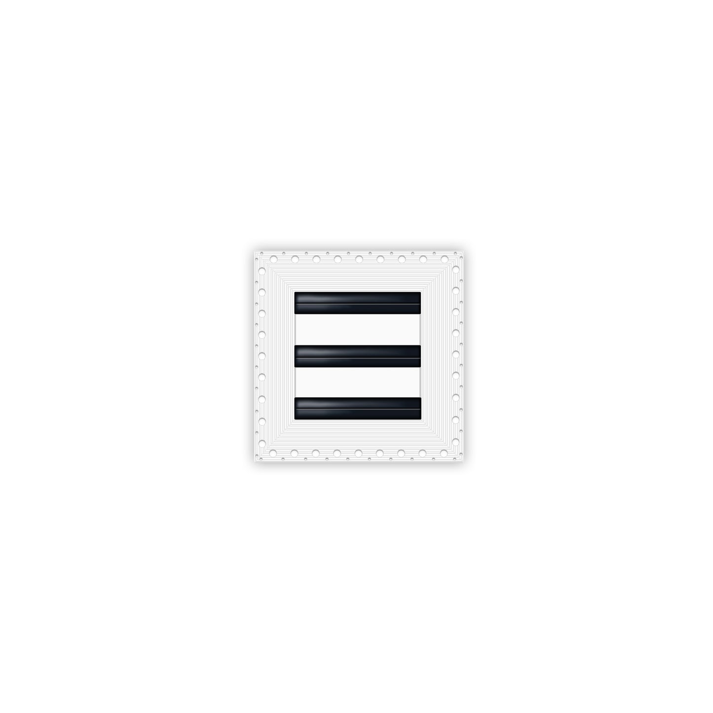 BUILDMART - 6x6 MUD-IN Air Vent Cover - Drywall MUD IN White Air Vent - MUD Linear Slot Diffuser - Register Grille for Ceiling and Walls - Texas Buildmart