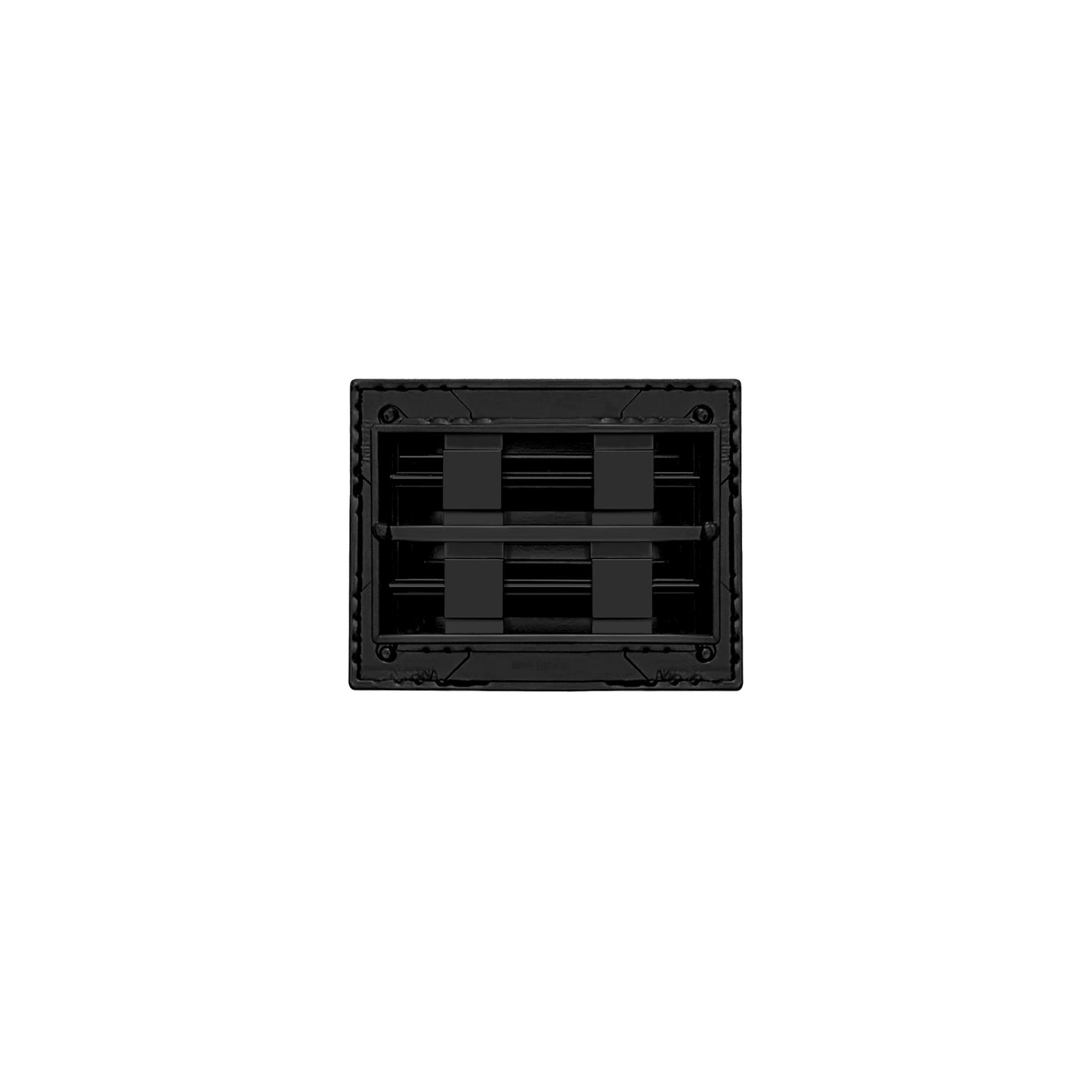 Back of 6x4 Modern Air Vent Cover Black - 6x4 Standard Linear Slot Diffuser Black - Texas Buildmart
