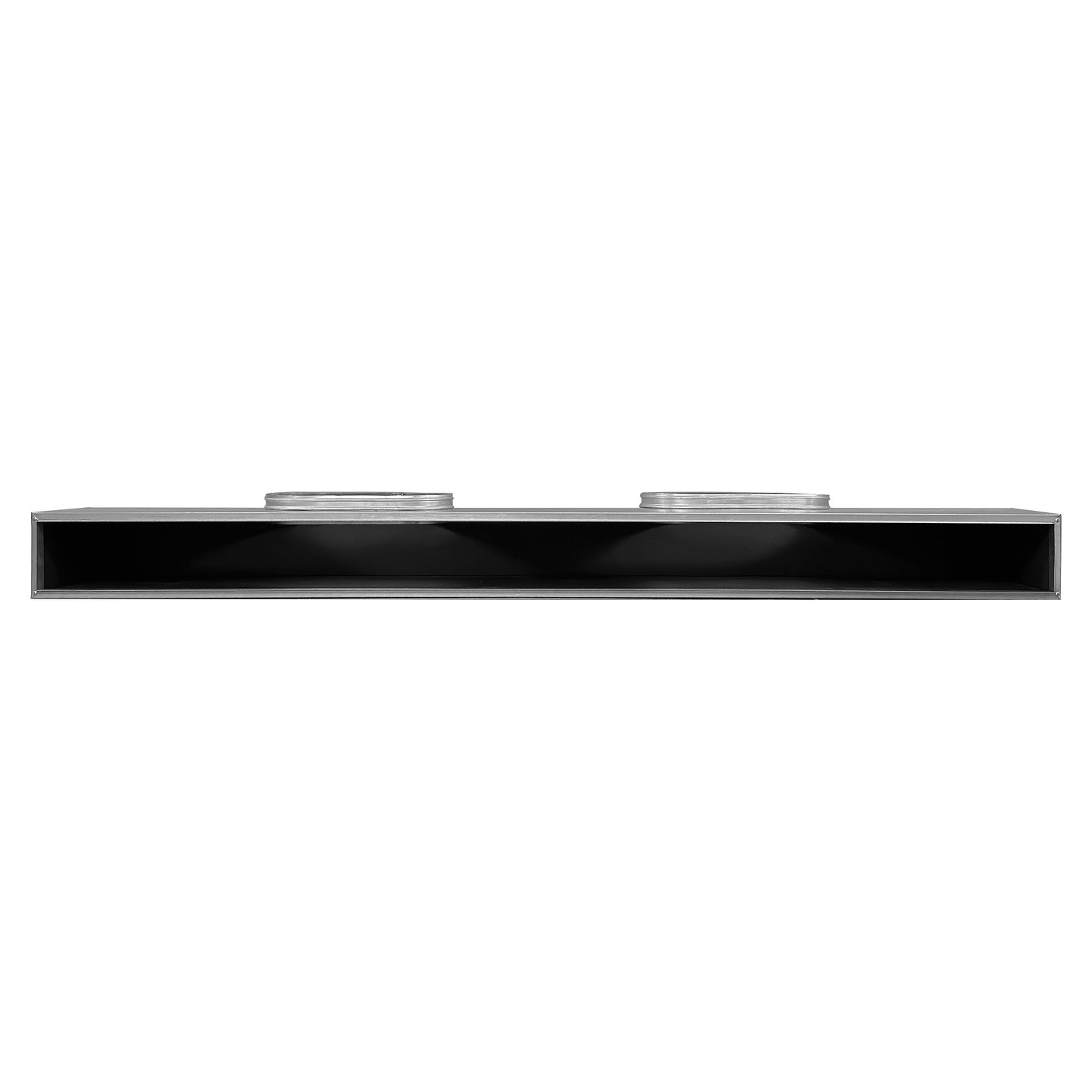 Front of 72 Inch 2 Slot Linear Slot Plenum Box - Linear Slot Diffuser Plenum - Texas Buildmart - AC Vent Covers - Linear Plenum Box