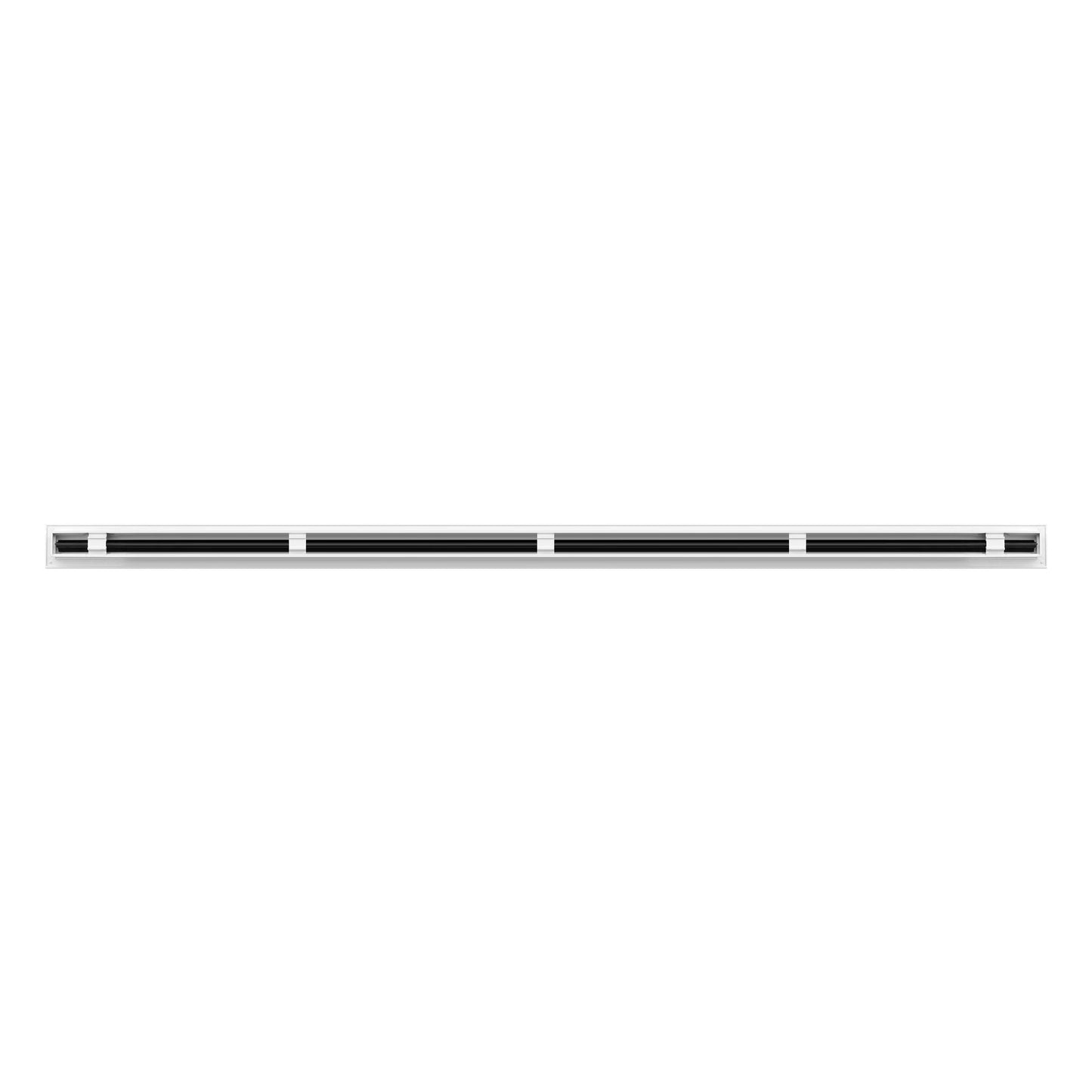 Back of 72 Inch 1 slot Linear Air Vent Cover White - 72 Inch 1 slot Linear Diffuser White - Texas Buildmart