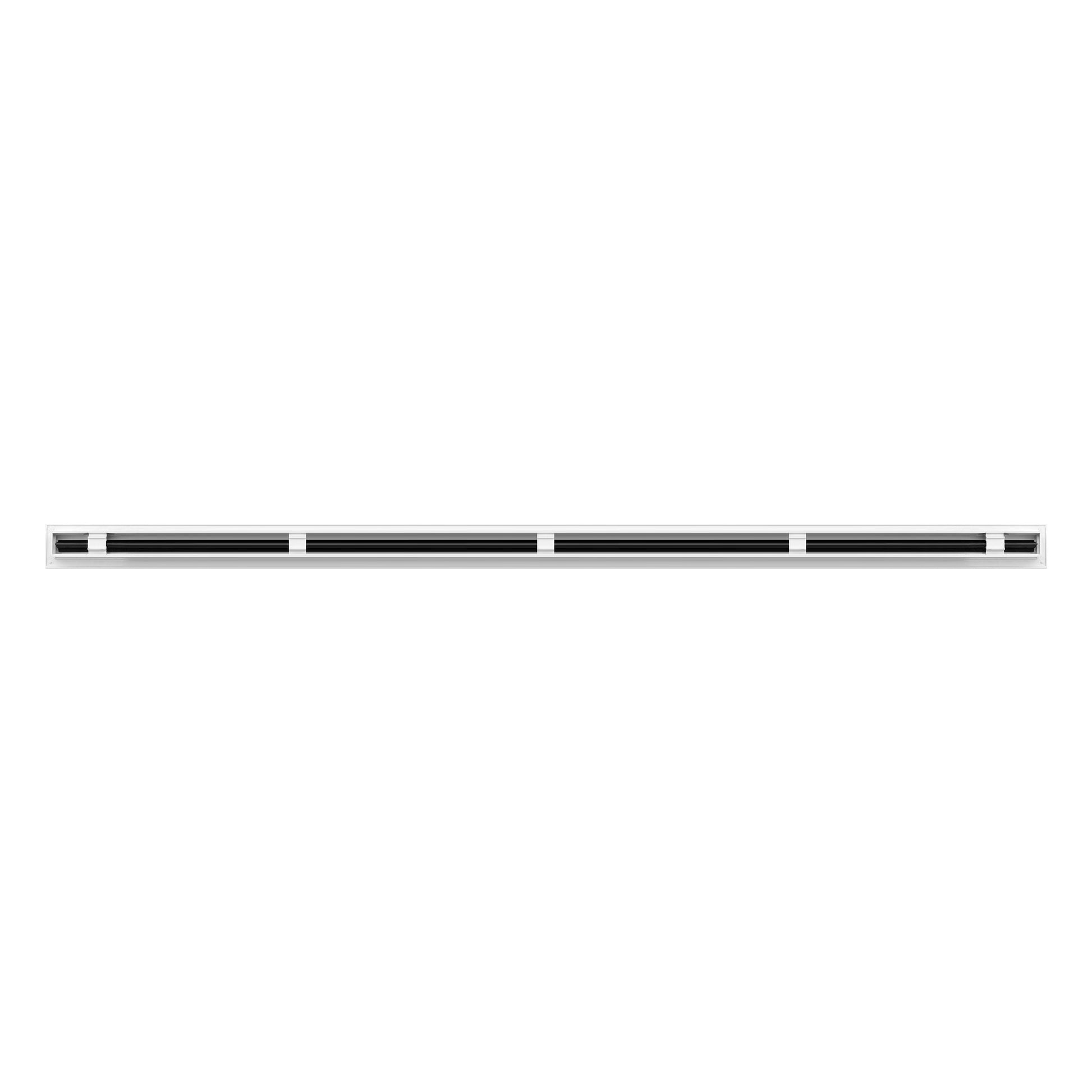 Back of 72 Inch 1 slot Linear Air Vent Cover White - 72 Inch 1 slot Linear Diffuser White - Texas Buildmart