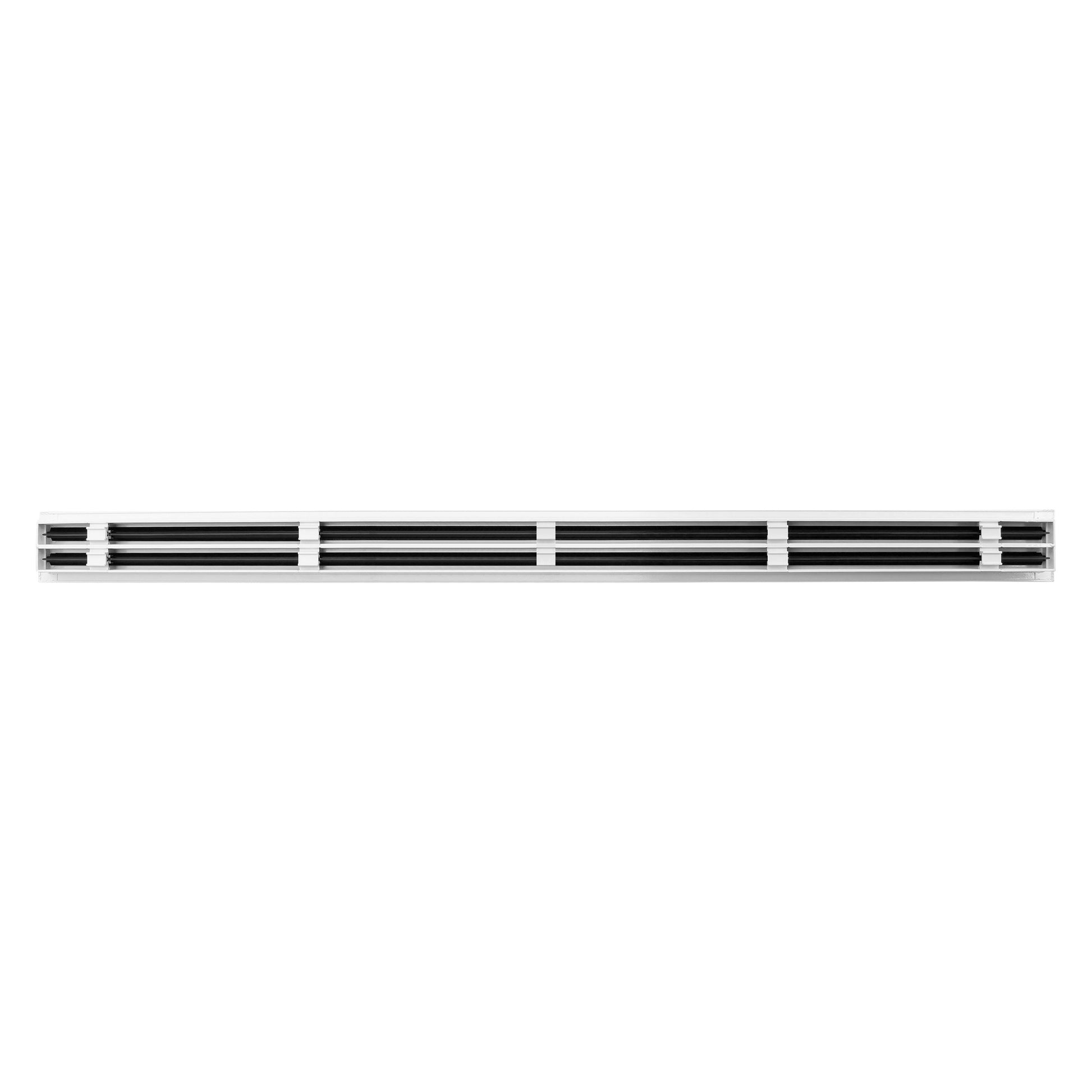 Back of 72 Inch 2 slot Linear Air Vent Cover White - 72 Inch 2 slot Linear Diffuser White - Texas Buildmart
