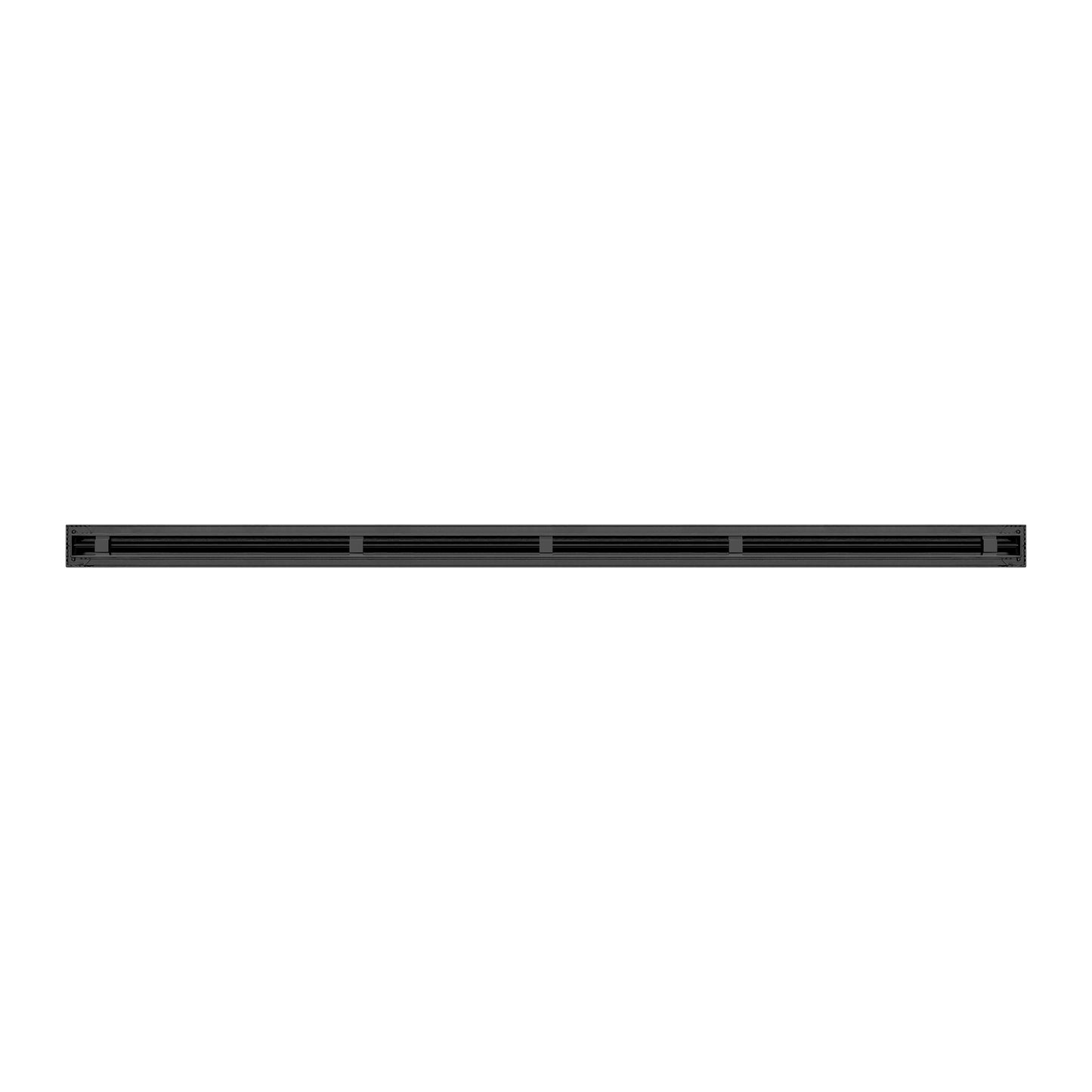 Back of 72 Inch 1 slot Linear Air Vent Cover Black - 72 Inch 1 slot Linear Diffuser Black - Texas Buildmart