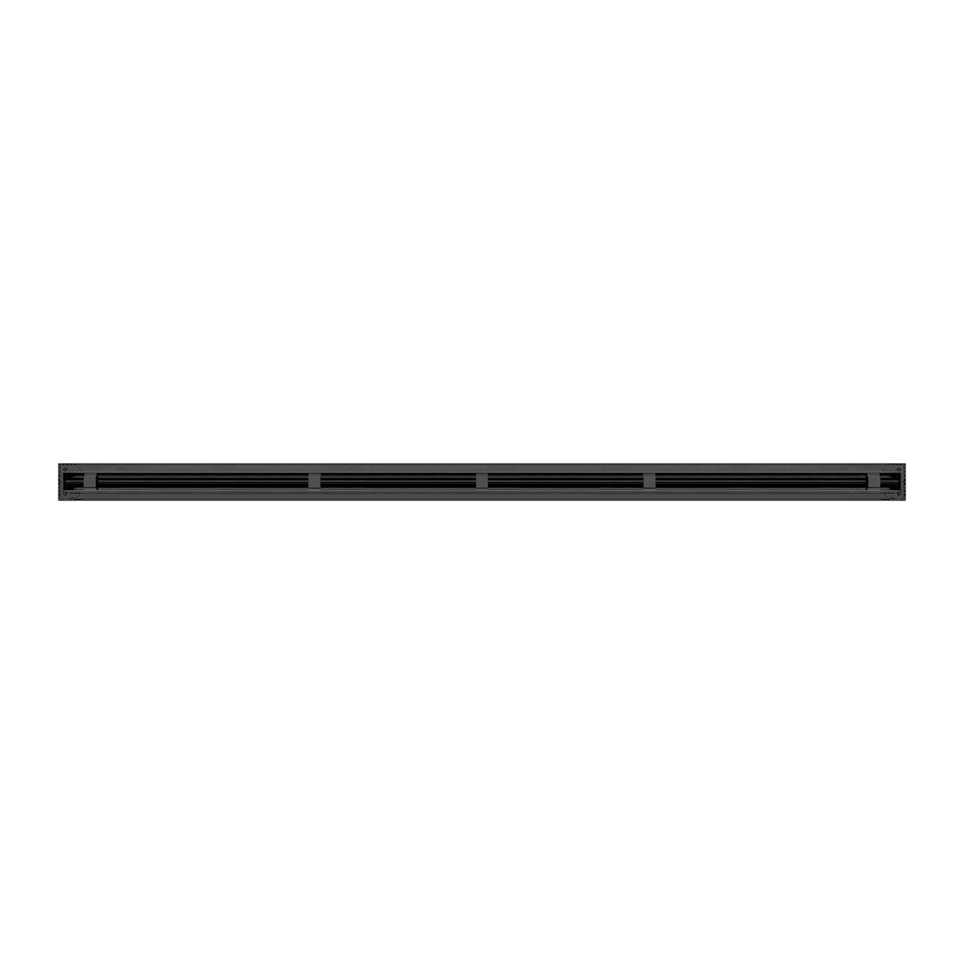 Back of 72 Inch 1 slot Linear Air Vent Cover Black - 72 Inch 1 slot Linear Diffuser Black - Texas Buildmart