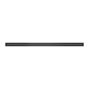 Front of 72 Inch 1 Slot Linear Air Vent Cover Black - 72 Inch 1 Slot Linear Diffuser Black - Texas Buildmart