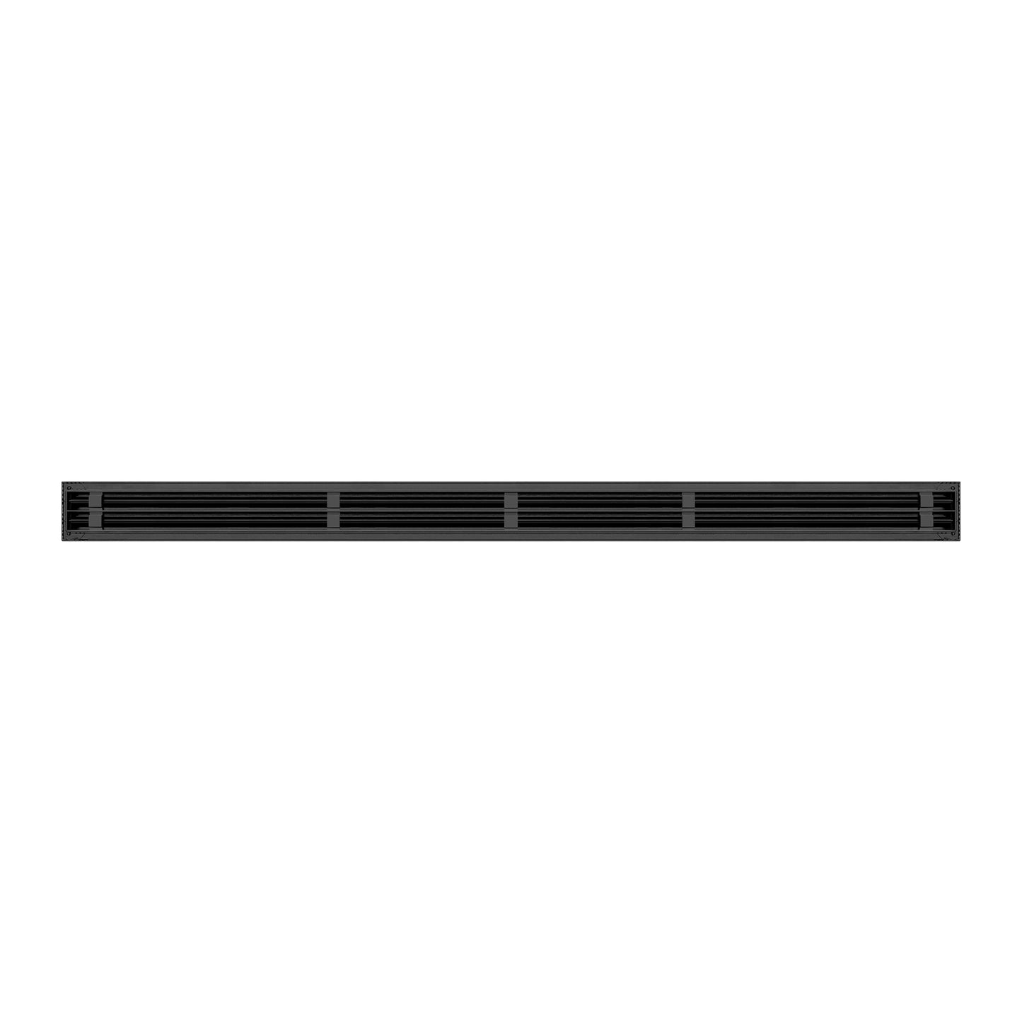 Back of 72 Inch 2 slot Linear Air Vent Cover Black - 72 Inch 2 slot Linear Diffuser Black - Texas Buildmart