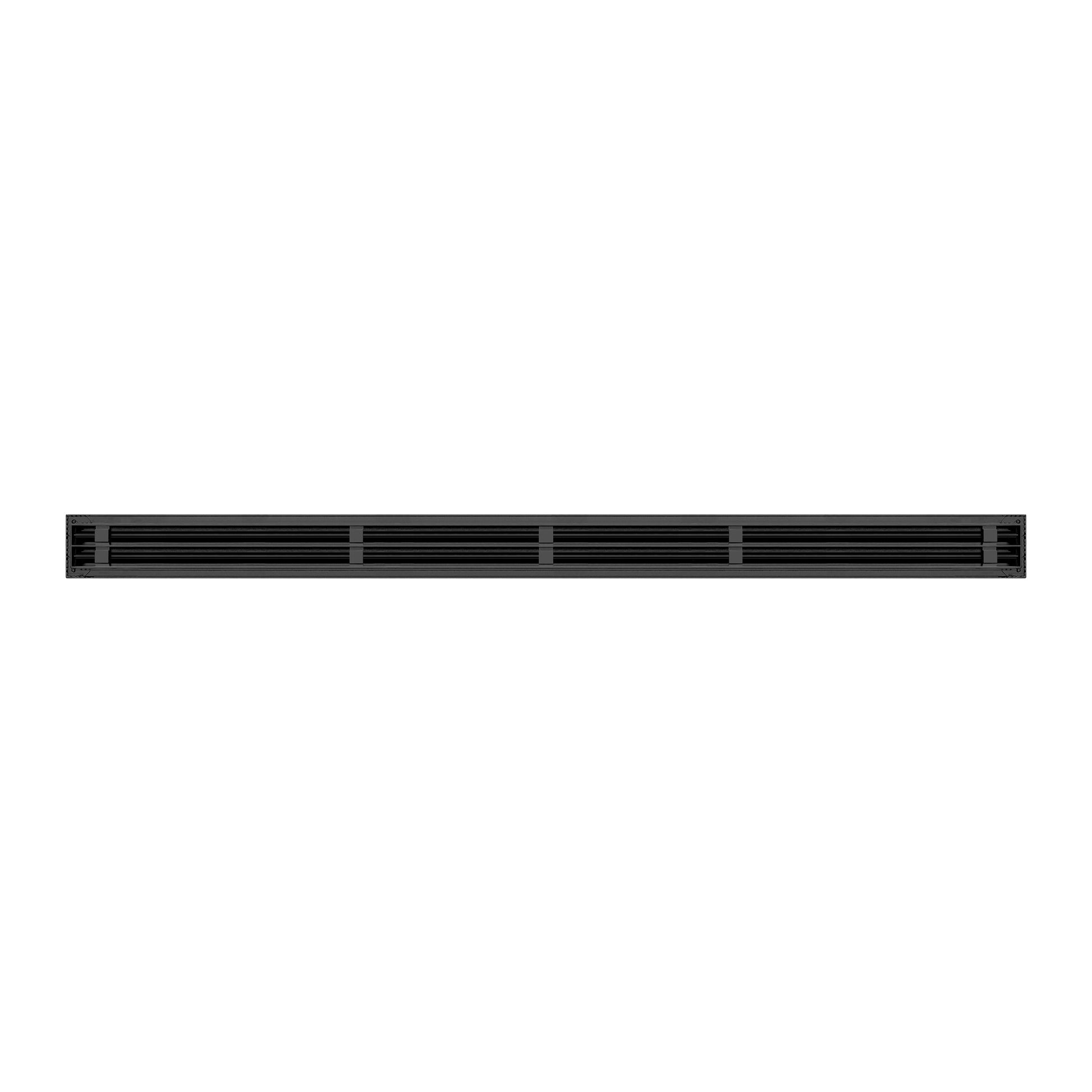 Back of 72 Inch 2 slot Linear Air Vent Cover Black - 72 Inch 2 slot Linear Diffuser Black - Texas Buildmart