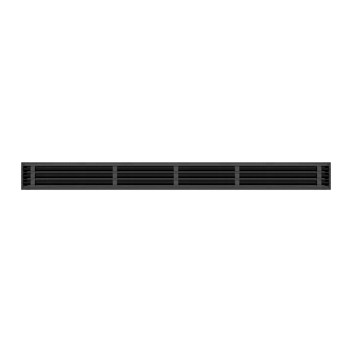 Back of 72 Inch 3 slot Linear Air Vent Cover Black - 72 Inch 3 slot Linear Diffuser Black - Texas Buildmart