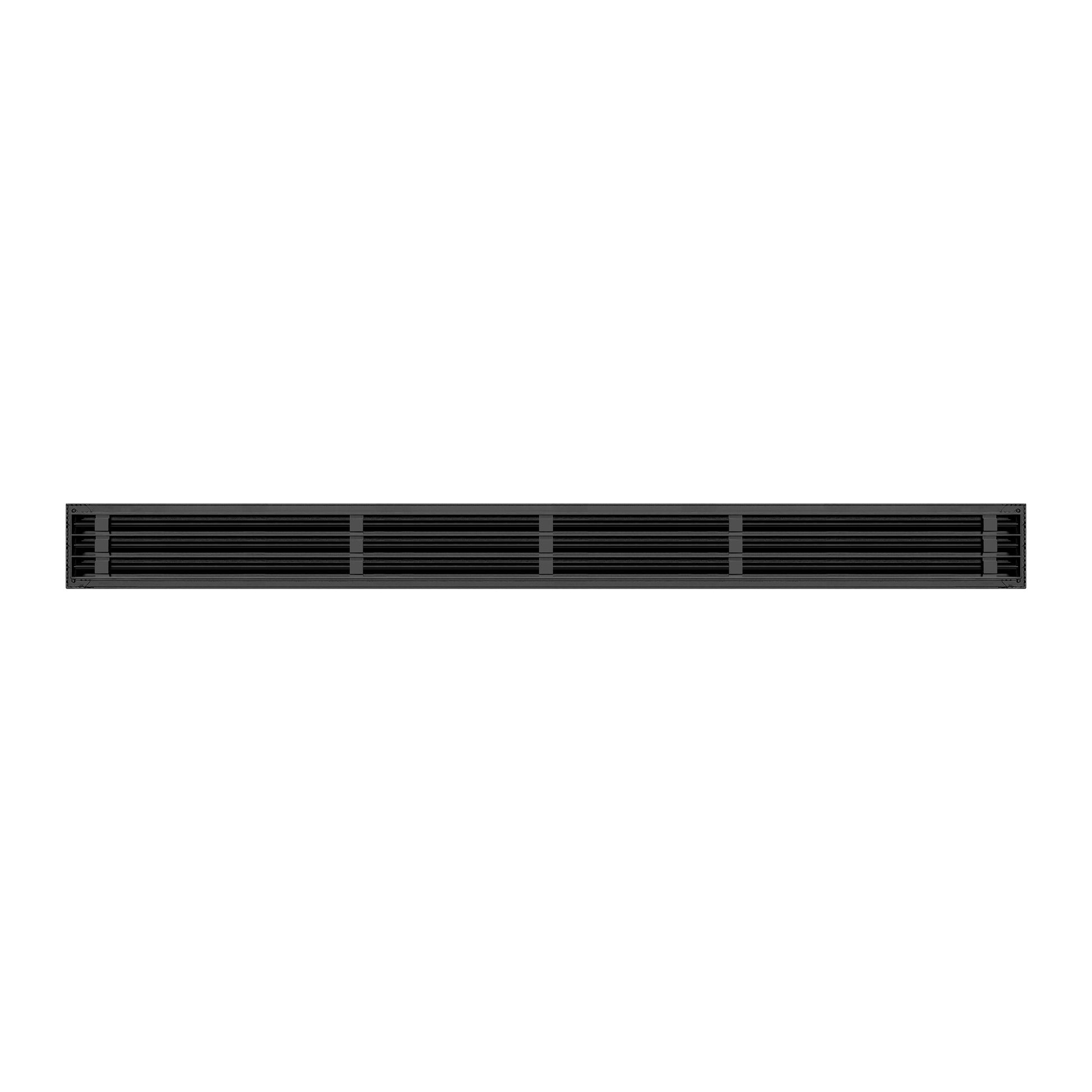 Back of 72 Inch 3 slot Linear Air Vent Cover Black - 72 Inch 3 slot Linear Diffuser Black - Texas Buildmart