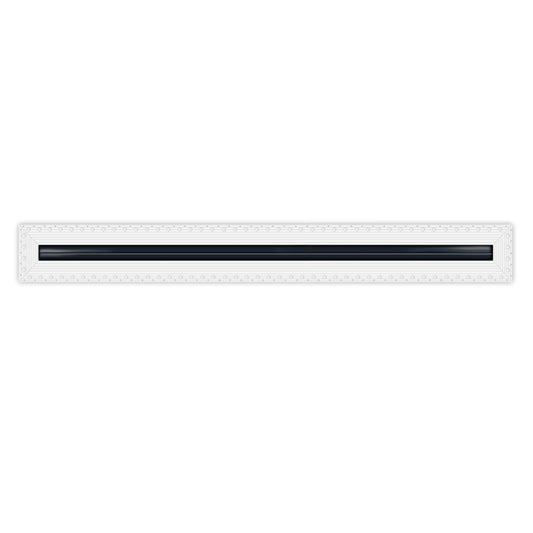 BUILDMART - 72" MUD-IN Linear Slot Diffuser - 1 Slot - Air Vent Cover - Drywall MUD IN White Air Vent - MUD Linear Slot Diffuser - Register Grille for Ceiling and Walls - Texas Buildmart