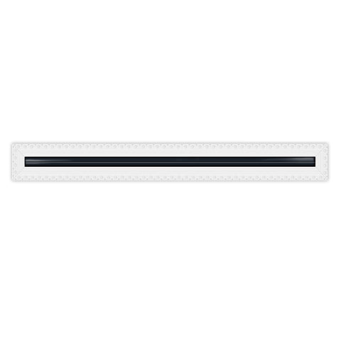 BUILDMART - 72" Linear Slot Diffuser - 1 Slot - Mud In Air Vent Cover - Drywall Mud-in White Air Vent - Mud Linear Slot Diffuser - Register Grille for Ceiling and Walls - Texas Buildmart