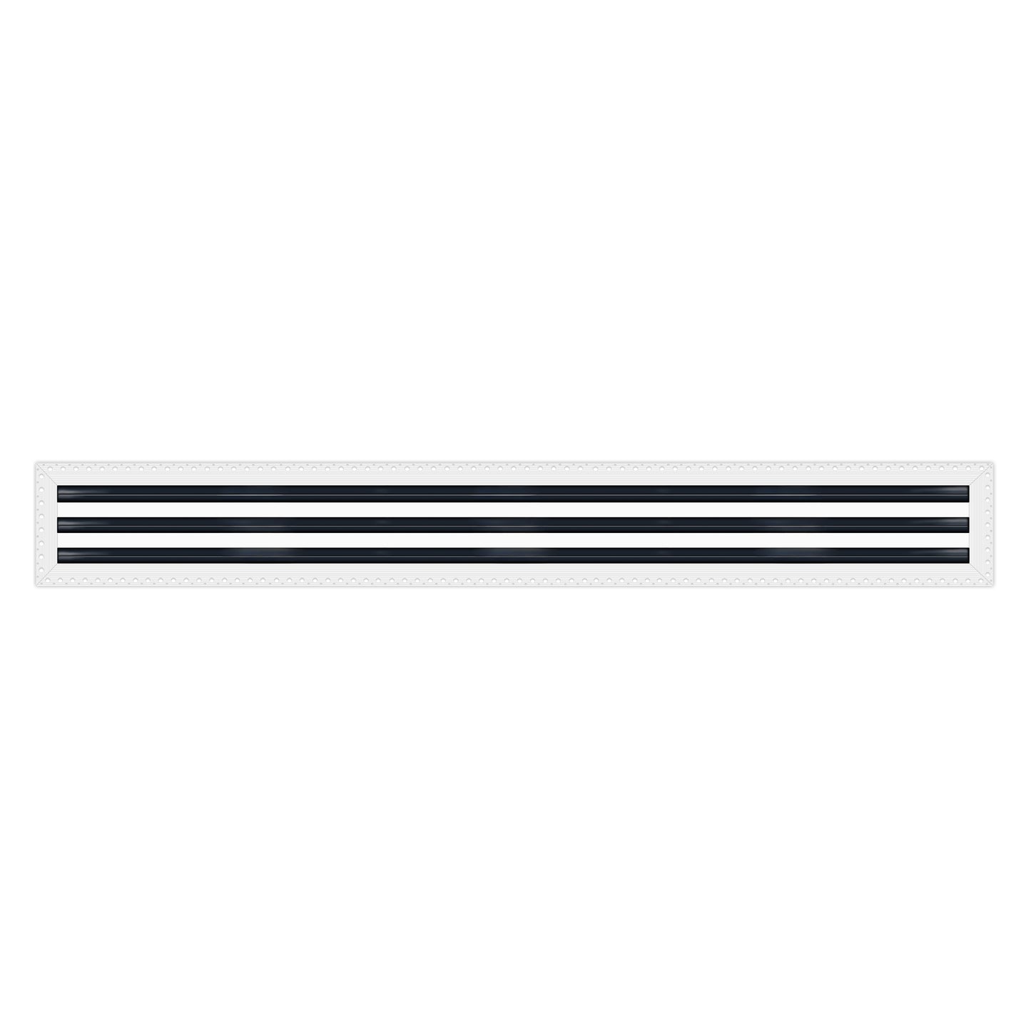 BUILDMART - 72" MUD-IN Linear Slot Diffuser - 3 Slot - Air Vent Cover - Drywall MUD IN White Air Vent - MUD Linear Slot Diffuser - Register Grille for Ceiling and Walls - Texas Buildmart