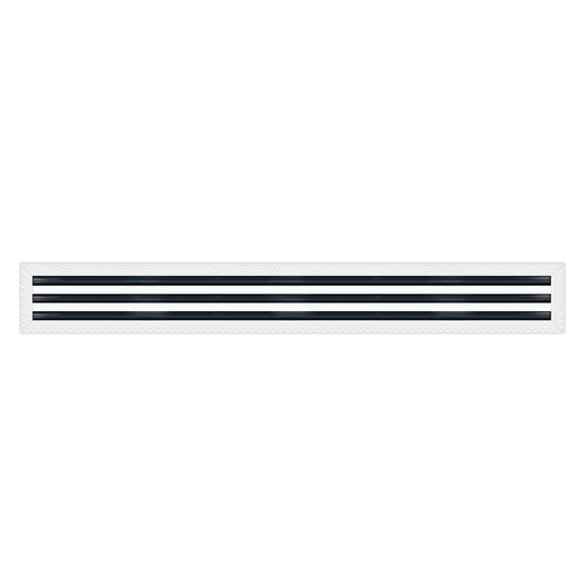 BUILDMART - 72" MUD-IN Linear Slot Diffuser - 3 Slot - Air Vent Cover - Drywall MUD IN White Air Vent - MUD Linear Slot Diffuser - Register Grille for Ceiling and Walls - Texas Buildmart