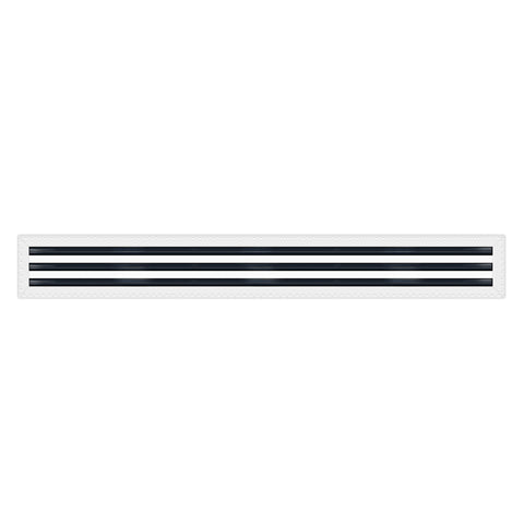BUILDMART - 72" Linear Slot Diffuser - 3 Slot - Mud In Air Vent Cover - Drywall Mud-in White Air Vent - Mud Linear Slot Diffuser - Register Grille for Ceiling and Walls - Texas Buildmart