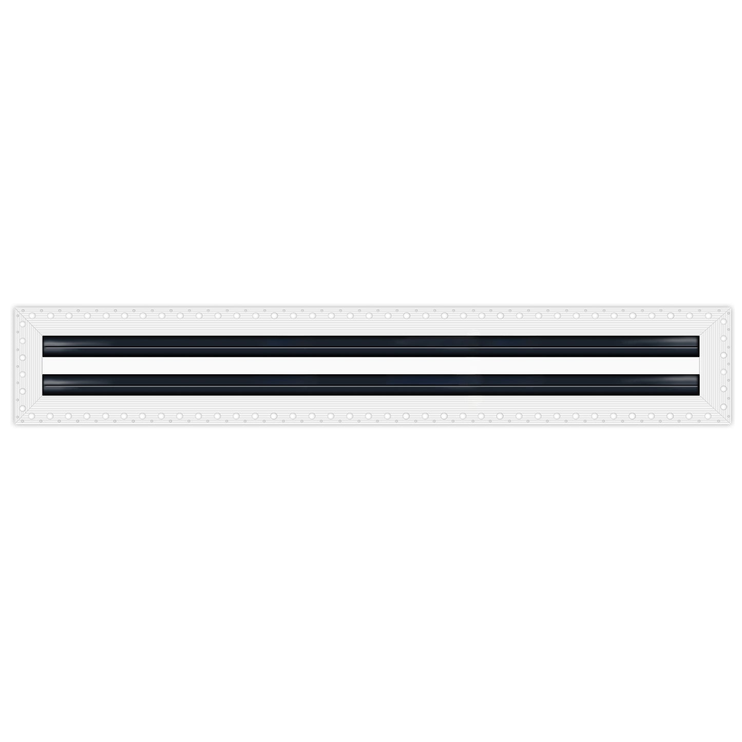 BUILDMART - 72" MUD-IN Linear Slot Diffuser - 2 Slot - Air Vent Cover - Drywall MUD IN White Air Vent - MUD Linear Slot Diffuser - Register Grille for Ceiling and Walls - Texas Buildmart