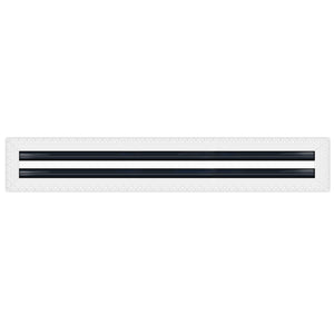 BUILDMART - 72" Linear Slot Diffuser - 2 Slot - MUD-IN Air Vent Cover - Drywall MUD IN White Air Vent - MUD Linear Slot Diffuser - Register Grille for Ceiling and Walls - Texas Buildmart