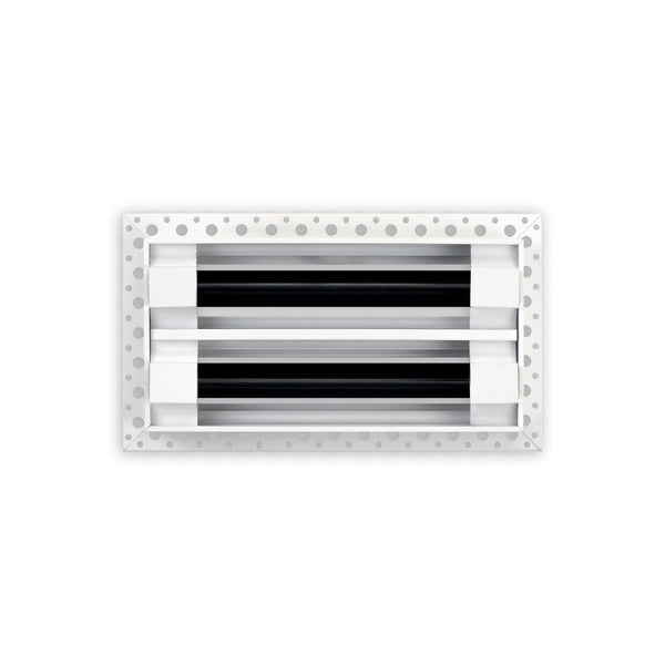BUILDMART - 8x4  MUD-IN Air Vent Cover - Drywall MUD IN White Air Vent - MUD Linear Slot Diffuser - Register Grille for Ceiling and Walls - Texas Buildmart