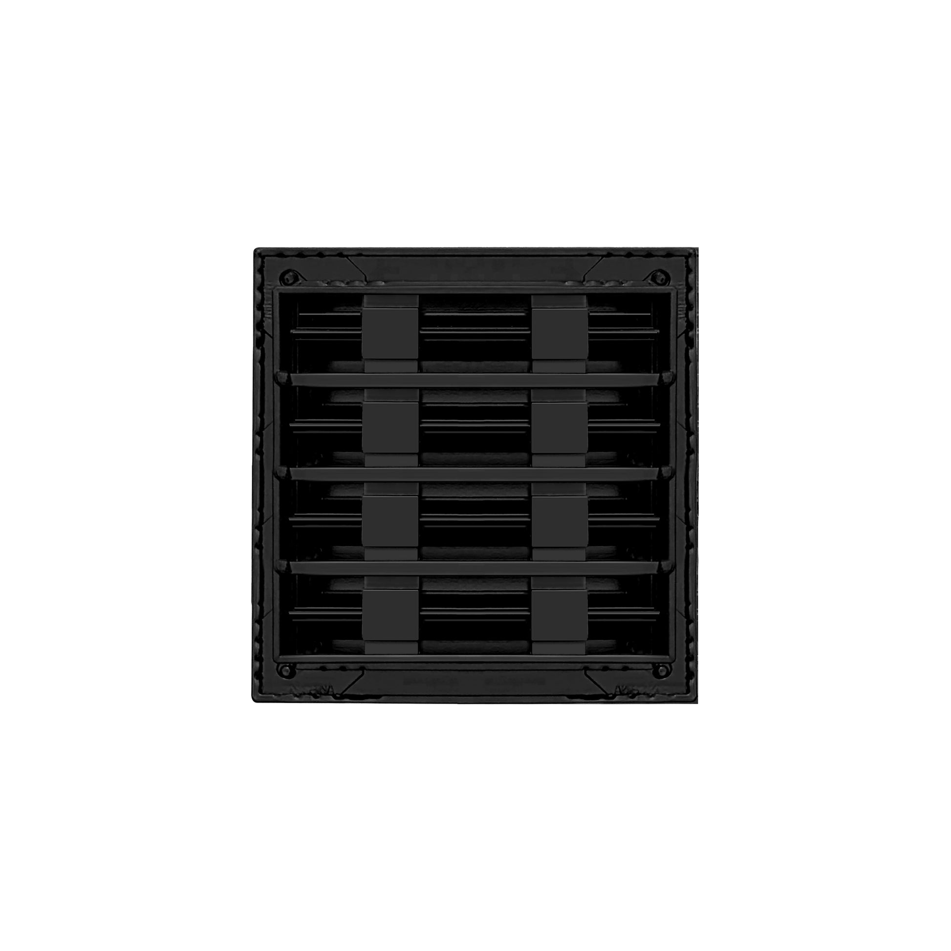 Back of 8x8 Modern Air Vent Cover Black - 8x8 Standard Linear Slot Diffuser Black - Texas Buildmart