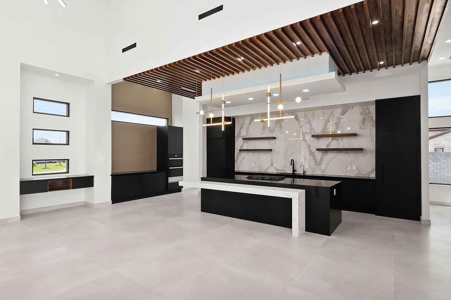 Lifestyle 2 of 36 Inch 1 slot Linear Air Vent Cover Black - 36 Inch 1 slot Linear Diffuser Black - Texas Buildmart