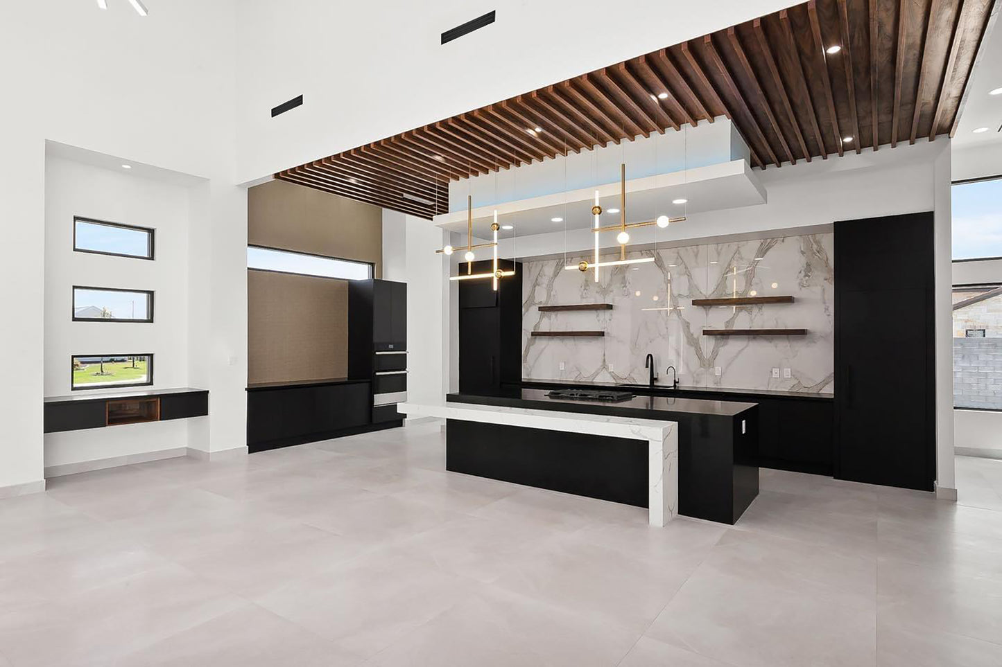 Lifestyle 1 of 24 Inch 3 slot Linear Air Vent Cover Black - 24 Inch 3 slot Linear Diffuser Black - Texas Buildmart