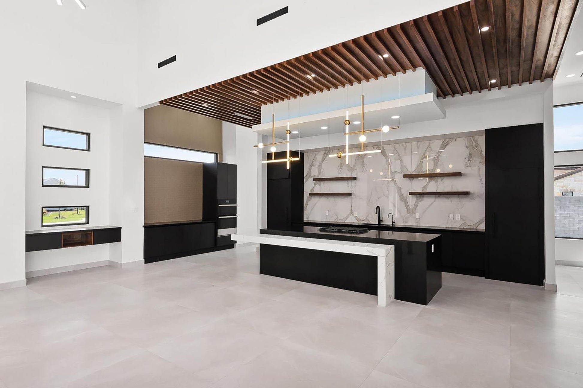 Lifestyle 1 of 24 Inch 3 slot Linear Air Vent Cover Black - 24 Inch 3 slot Linear Diffuser Black - Texas Buildmart