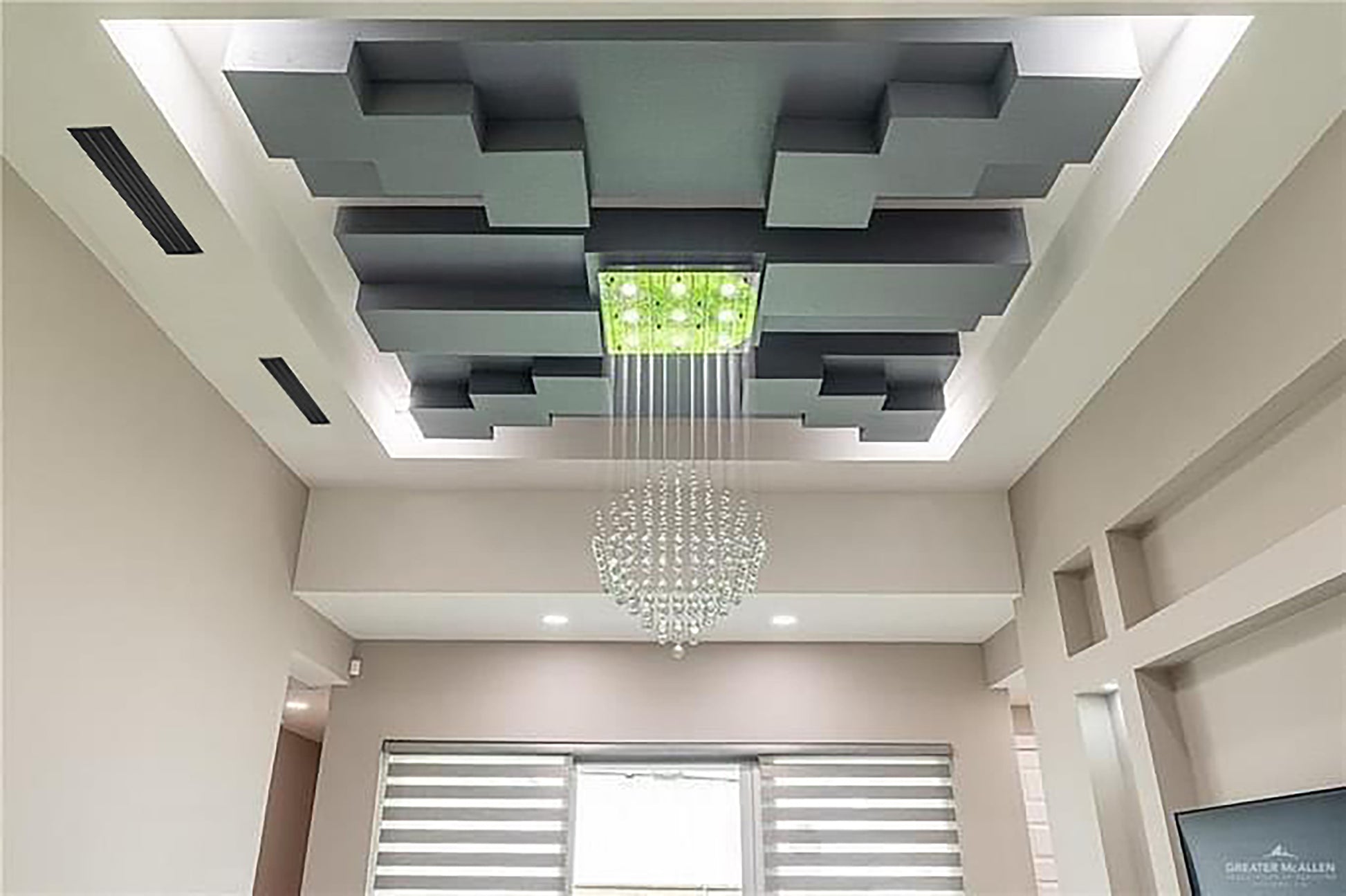 Lifestyle 1 of 36 Inch 1 slot Linear Air Vent Cover Black - 36 Inch 1 slot Linear Diffuser Black - Texas Buildmart