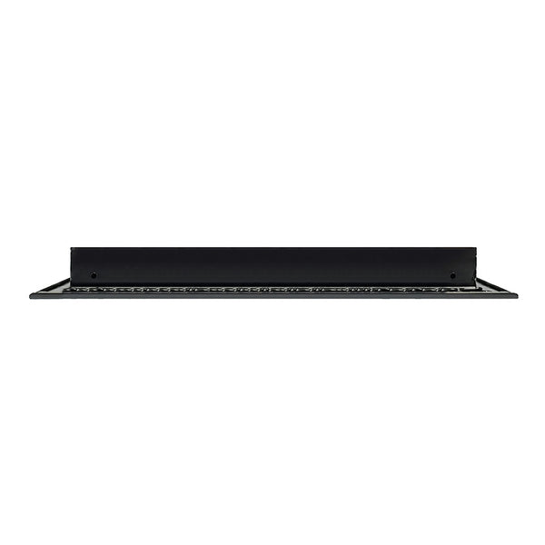 Side of 36x16 Modern Air Vent Cover Black - 36x16 Standard Linear Slot Diffuser Black - Texas Buildmart