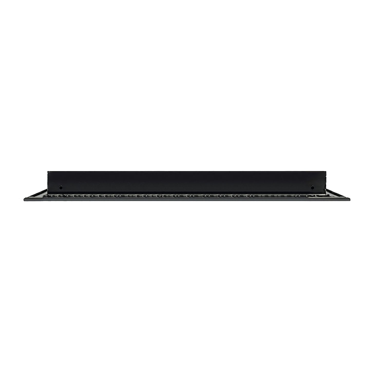 Side of 18x18 Modern Air Vent Cover Black - 18x18 Standard Linear Slot Diffuser Black - Texas Buildmart