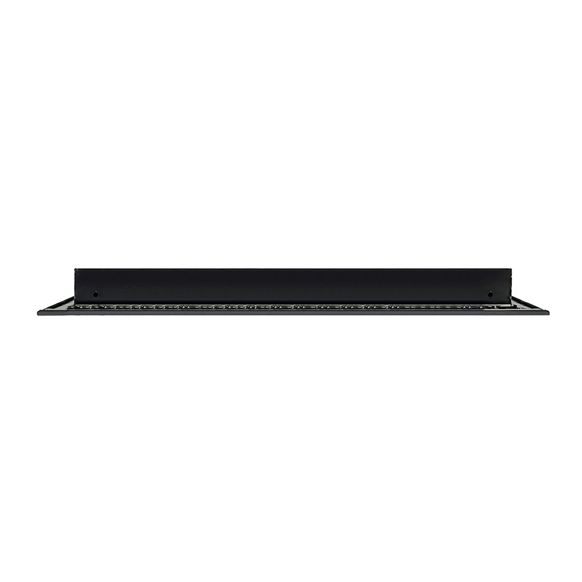 Side of 18x18 Modern Air Vent Cover Black - 18x18 Standard Linear Slot Diffuser Black - Texas Buildmart