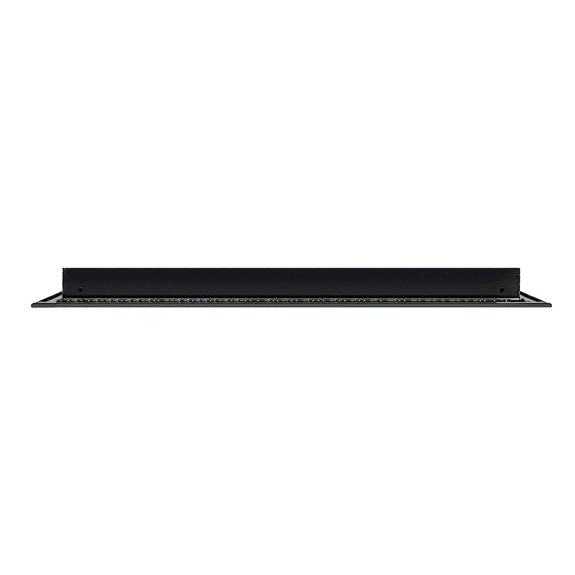 Side of 20x20 Modern Air Vent Cover Black - 20x20 Standard Linear Slot Diffuser Black - Texas Buildmart