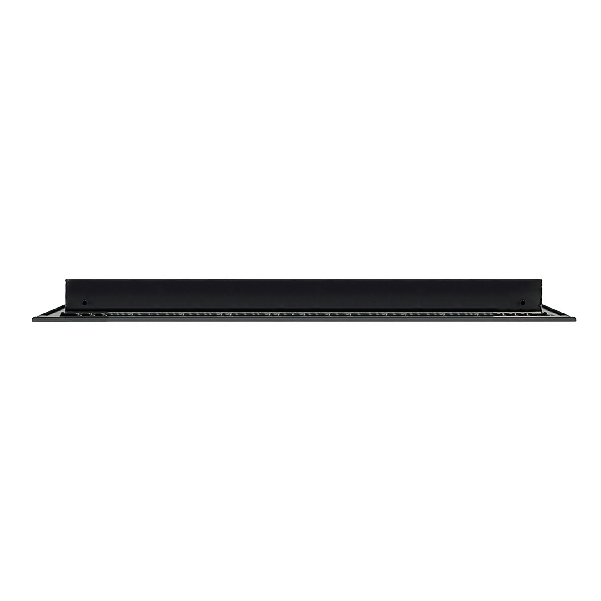 Side of 24x24 Modern Air Vent Cover Black - 24x24 Standard Linear Slot Diffuser Black - Texas Buildmart