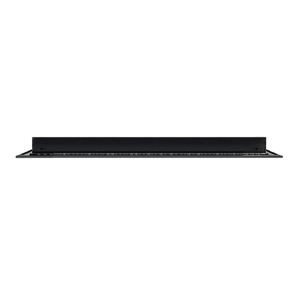 Side of 24x24 Modern Air Vent Cover Black - 24x24 Standard Linear Slot Diffuser Black - Texas Buildmart