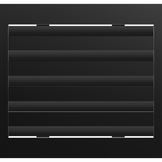 3D Model of 12x10 Modern Air Vent Cover Black - Standard Linear Slot Diffuser Black - Texas Buildmart