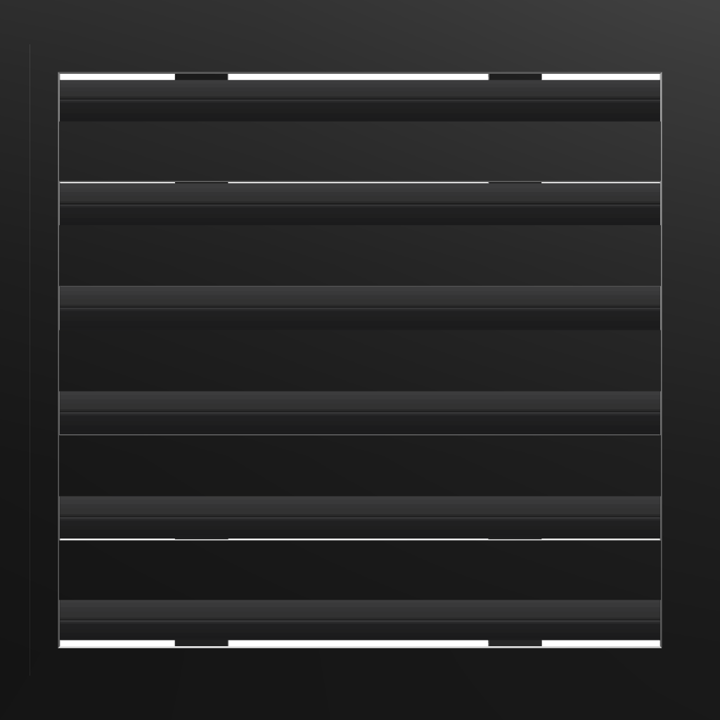 3D Model of 12x12 Modern Air Vent Cover Black - Standard Linear Slot Diffuser Black - Texas Buildmart