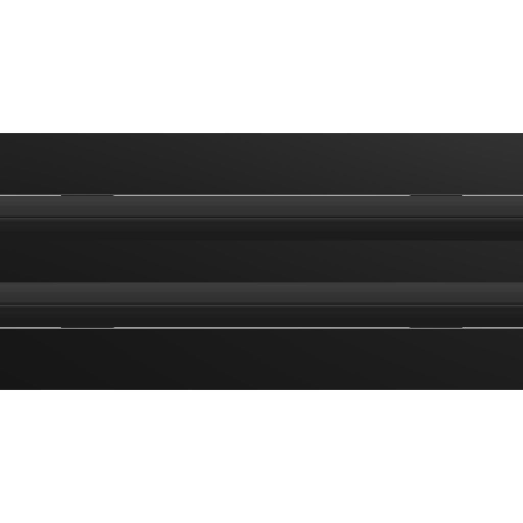 3D Model of 12 Inch 2 Slot Linear Air Vent Cover Black - Linear Diffuser Black - Texas Buildmart