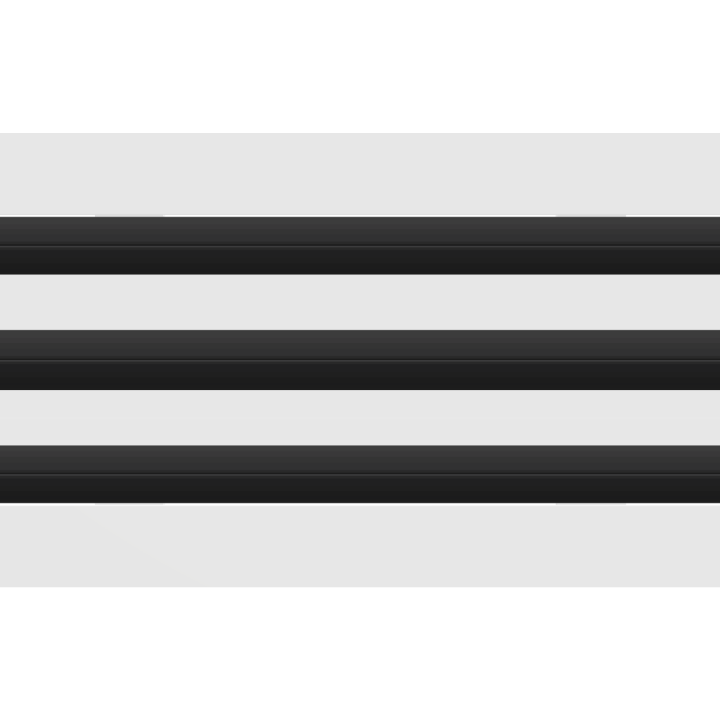 3D Model of 12 Inch 3 Slot Linear Air Vent Cover White - Linear Diffuser White - Texas Buildmart