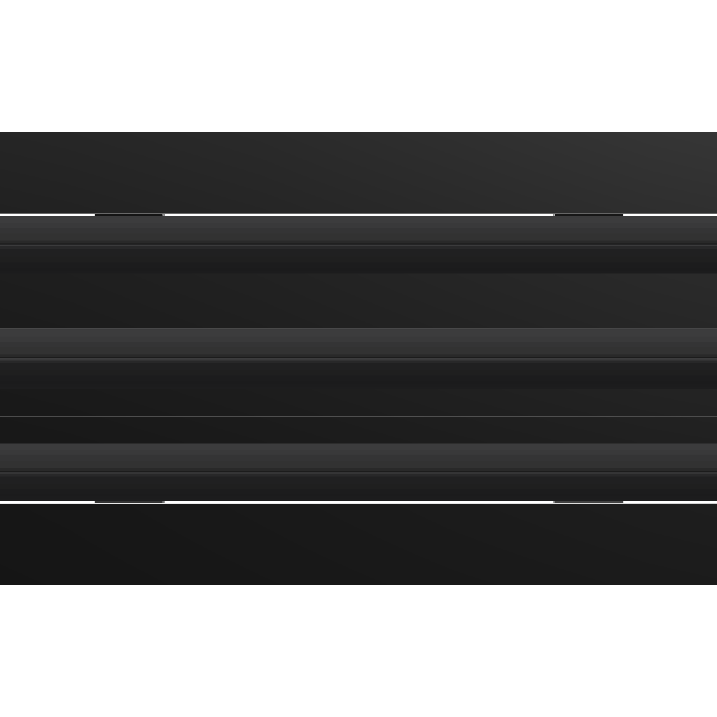 3D Model of 12 Inch 3 Slot Linear Air Vent Cover Black - Linear Diffuser Black - Texas Buildmart